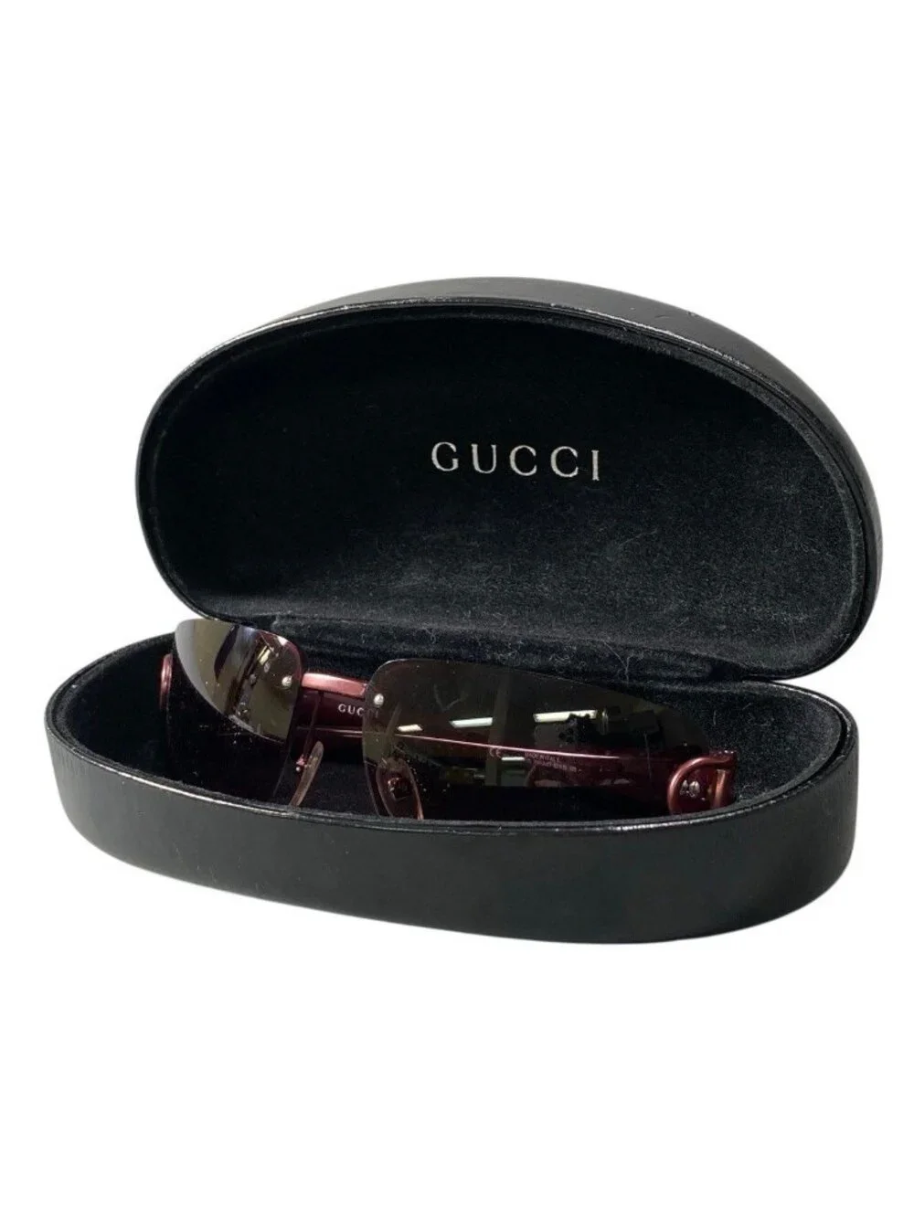 Gucci Horsebit Rimless Sunglasses Eyewear S Bordeaux